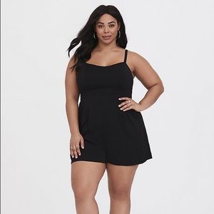 Black challis romper